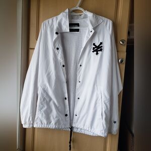 Zoo York White Windbreaker with Black Logo